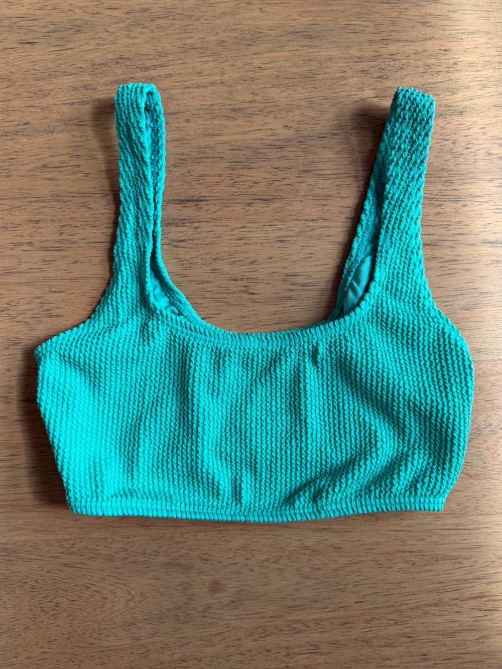 Women’s | Billabong Scrunch Bikini Top, Teal Textured | Size Small/Medium